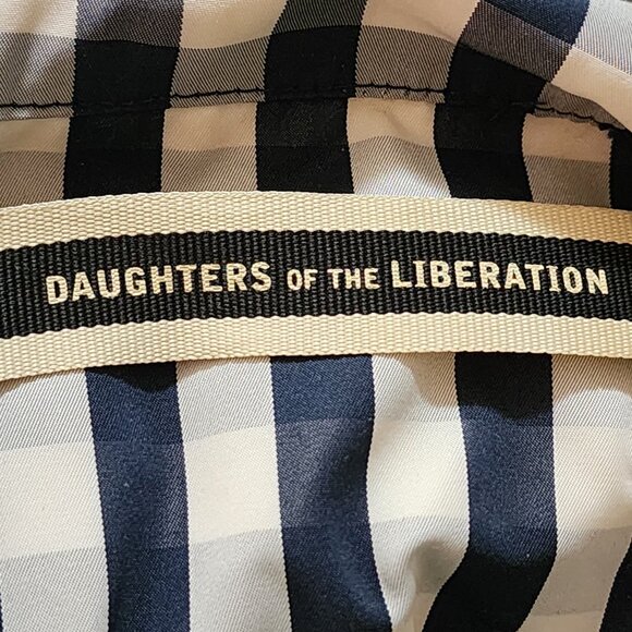Daughters of The Liberation Navy Gingham Full Zip Rain Jacket - Picture 6 of 8